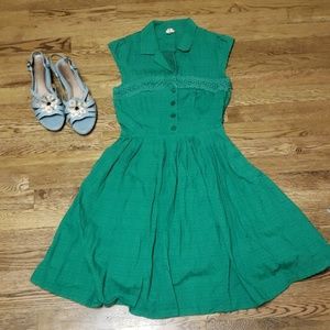 Anthropologie Maeve green dress